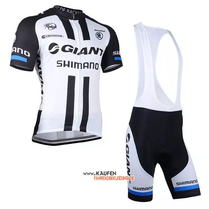 Giant Alpecin Kurzarmtrikot 2021 und Kurze Tragerhose Wei Shwarz